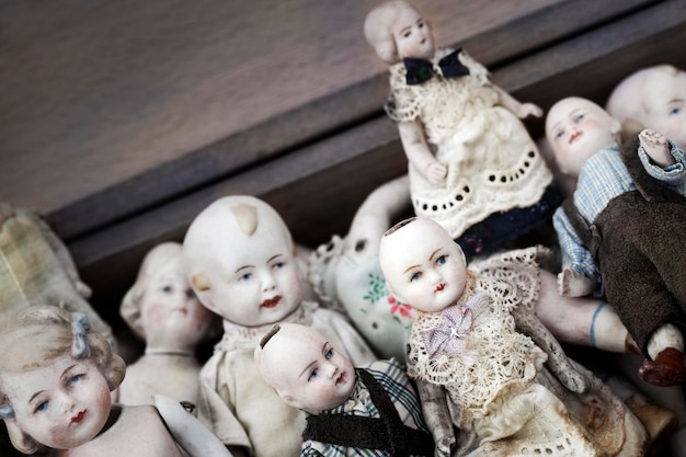 Old porcelain dolls