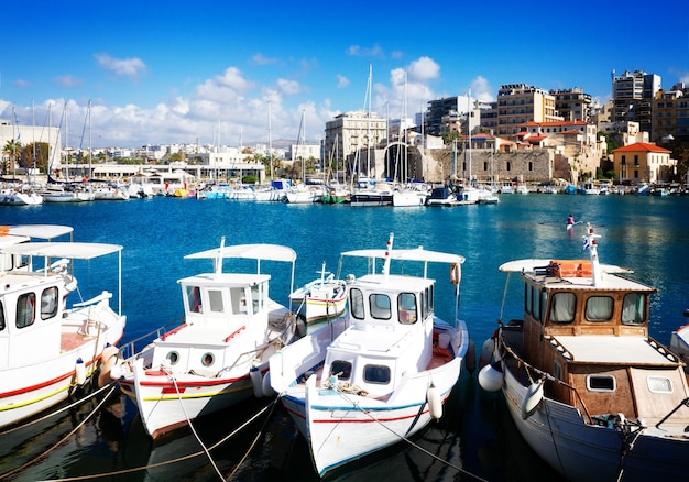 Old port of Heraklion Crete Greece