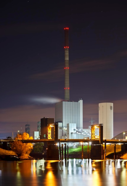 Old Power Station At Night