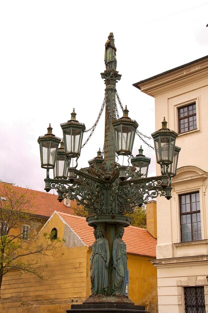 Old Prague city view old buildings