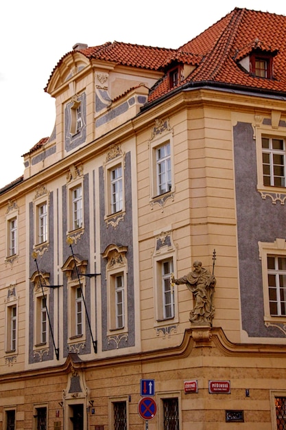 Old Prague city view old buildings