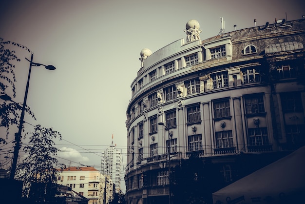 Old public buildings at the republic square Trg Republike Belgrade Republic of Serbia