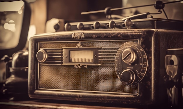 An old radio with the number 2 on it