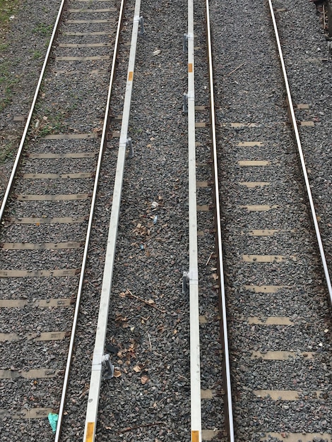 Old railroad tracks Train Background