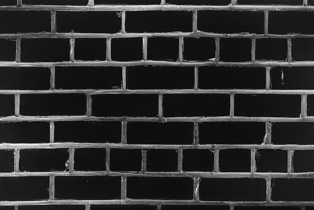 Old realistic brick wall made of black brick in different shads