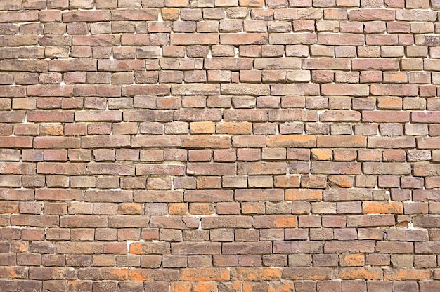 Old red brick wall background texture