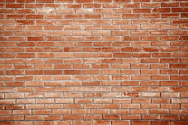 Old red brick wall background texture