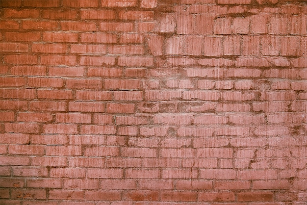 Old red brick wall background texture