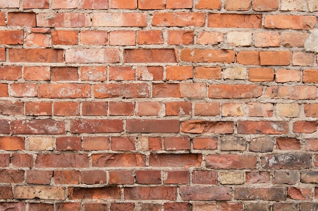 Old red brick wall background texture