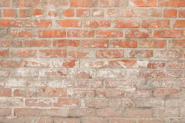 Old red brick wall background texture