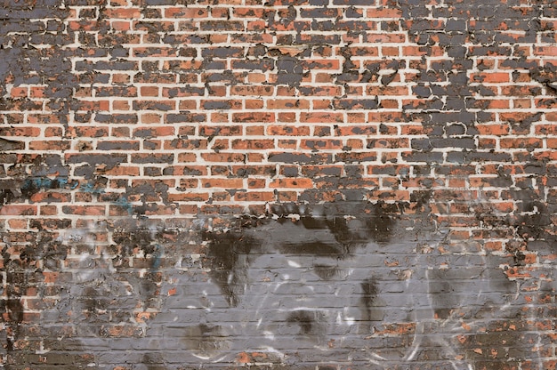 Old red brick wall background texture