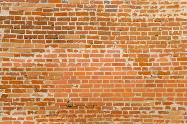 Old red brick wall background