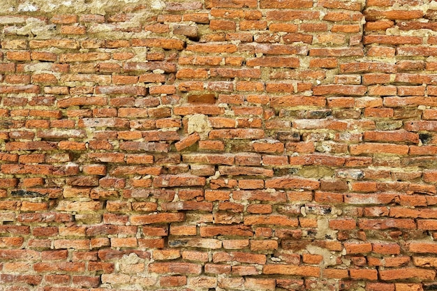 Old red brick wall background