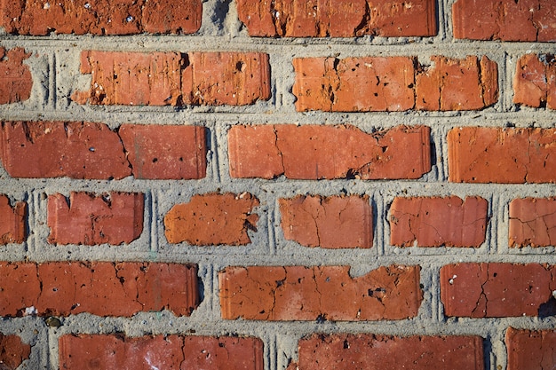 Old red brick wall texture background