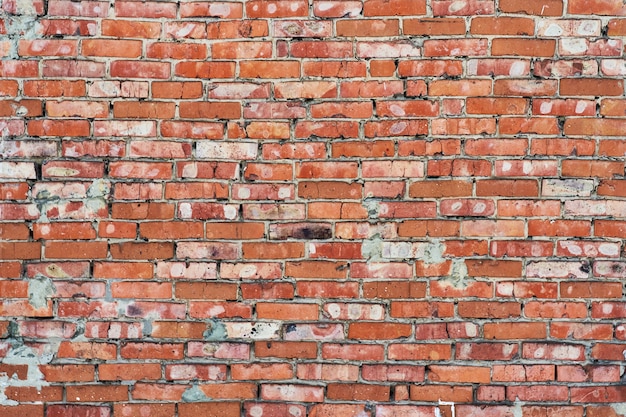 Vecchio fondo di struttura del muro di mattoni rossi