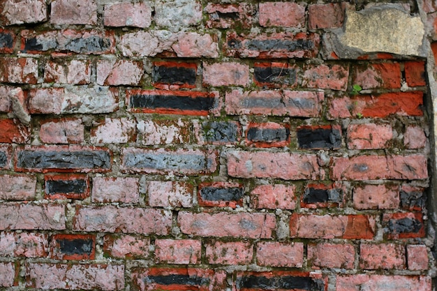 Old red brick wall