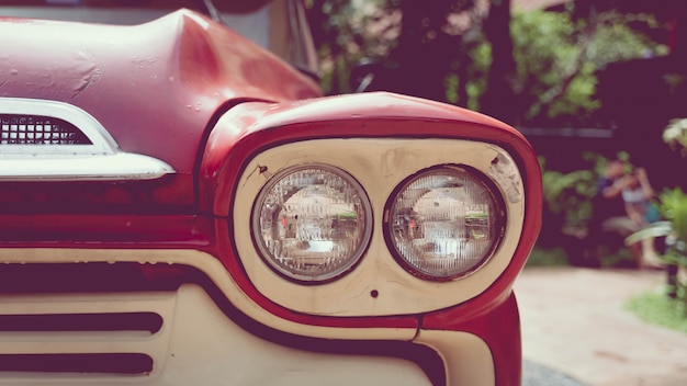 Old red car