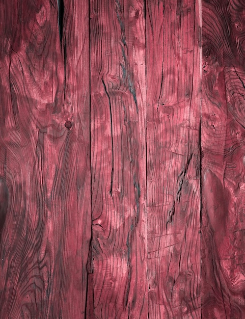 old red grungy planked wooden background