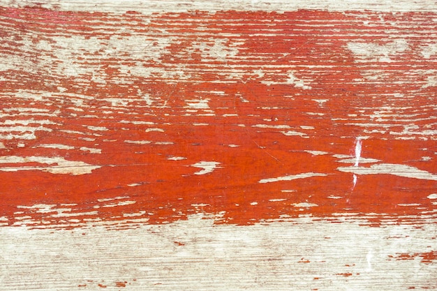 오래 된 빨간색 페인트 나무 질감