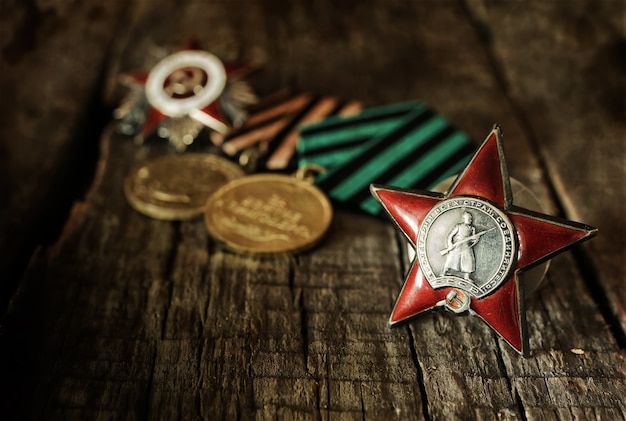 старый ретро в возрасте фото эффект медаль Великой Отечественной войны