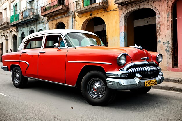 Old retro car in Havana Cuba