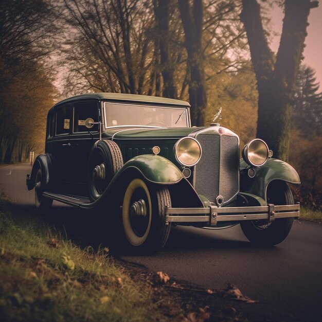 Foto vecchia fotografia di modello di auto rolls royce