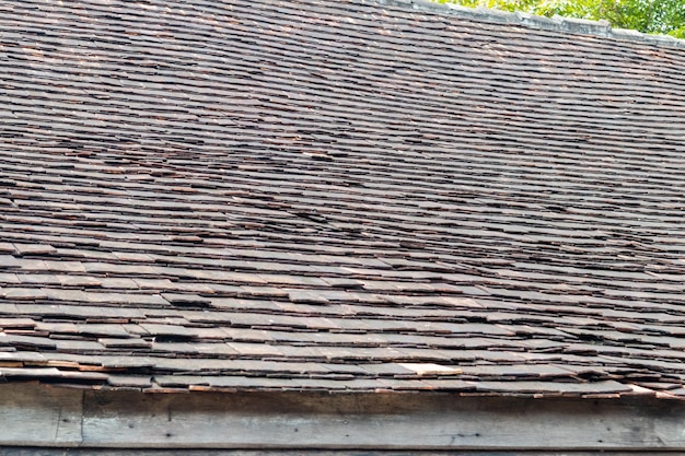 Old roof tiles on the house