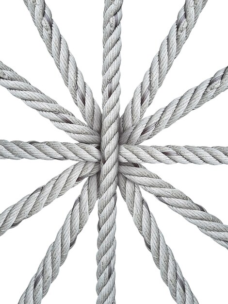 Photo old ropes isolated on a white background