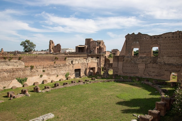 Old ruin building against cloudy sky