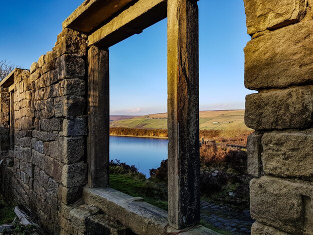 Old ruin building against sky