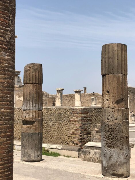 Old ruin building against sky