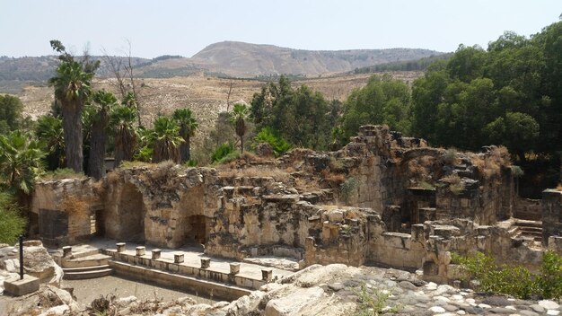 Foto vecchie rovine a hamat gader