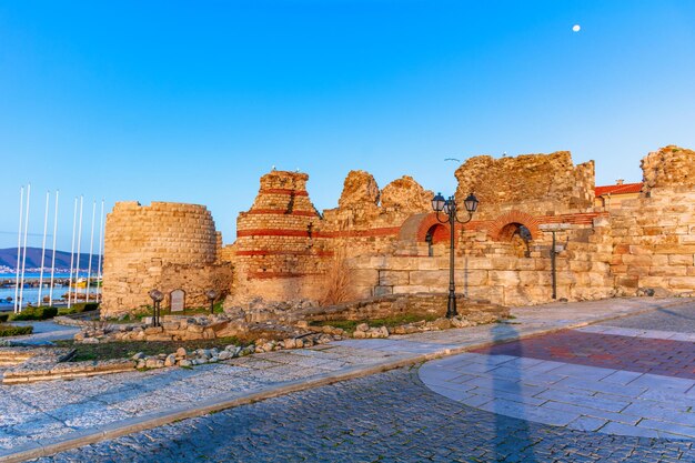 Old ruins against blue sky