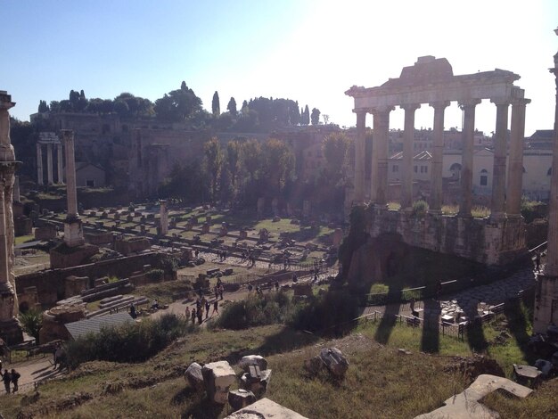 Foto vecchie rovine contro il cielo