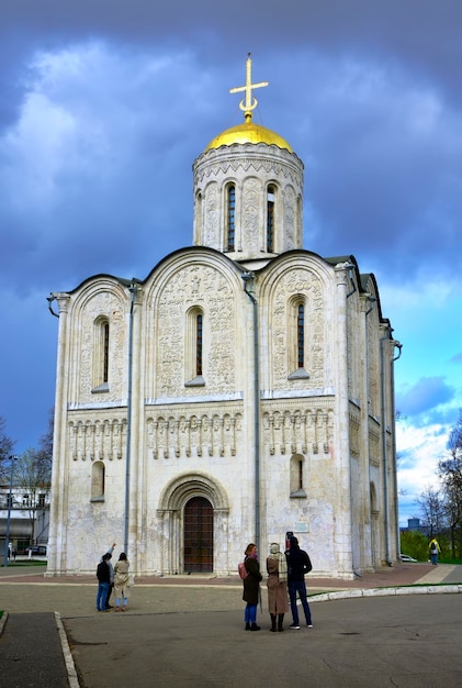 Old Russian Dmitrov Cathedral