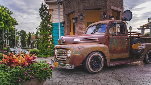 Photo old rusty car