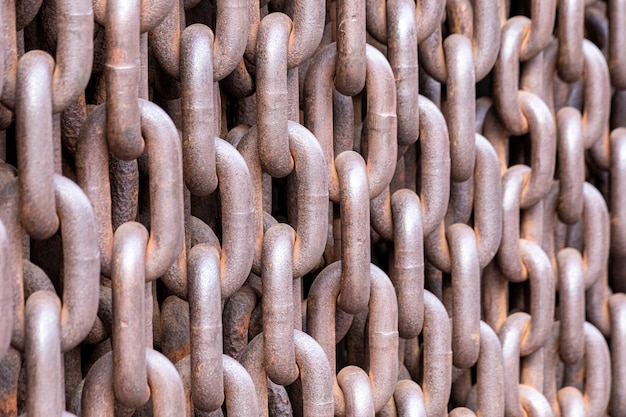 Old rusty chains background