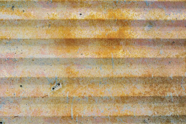 Old rusty corrugated metal surface