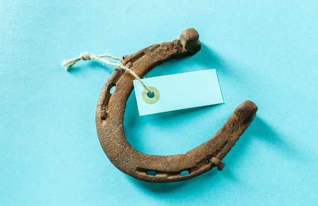 Old rusty horseshoe