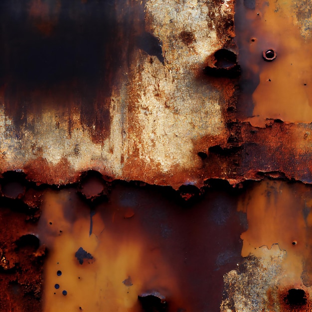 Old rusty metal plate