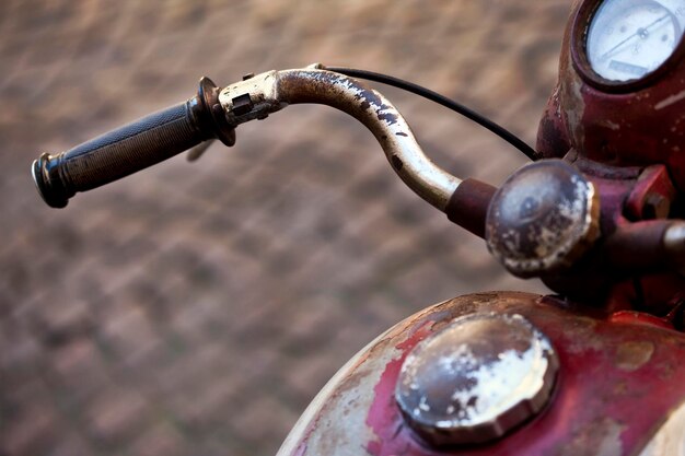 Old rusty motorbike