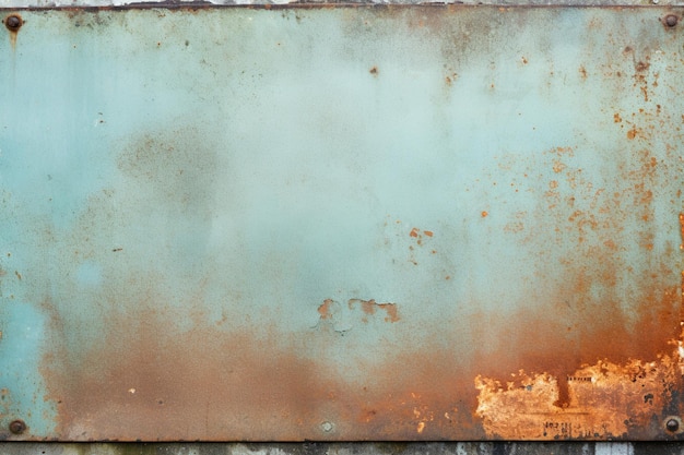 Old rusty plaque on white isolated background