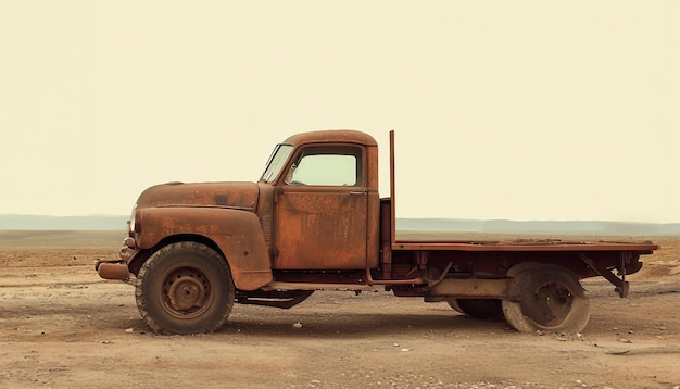 Photo old rusty truck an old abandoned truck rusts in a field