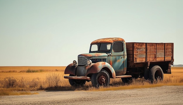 Старый ржавый грузовик Старый заброшенный грузовик ржавеет на свалке