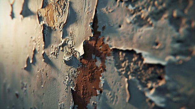 Old Rusty wall with the paint peeling off Generative AI