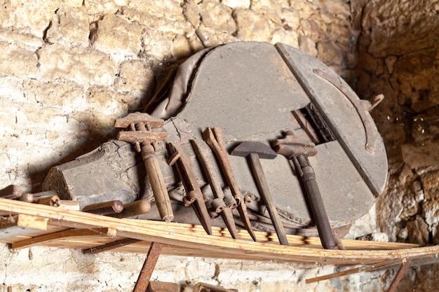 Old set of blacksmith tools