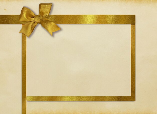 old square paper sheet seamless background golden texture bow