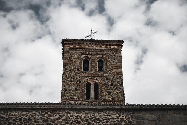 Old stone church Sierra de Madrid Buitrago del Lozoya Spain