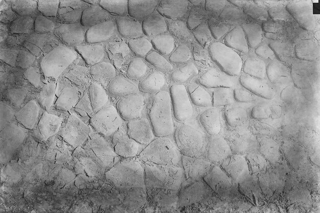 old stone pavement background / abstract pavement, large cobblestones, old road texture