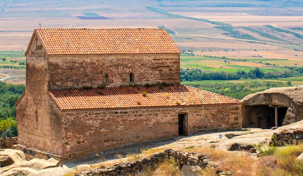 The old stone walls of the Orthodox Church of Uplestsikhe in Georgia